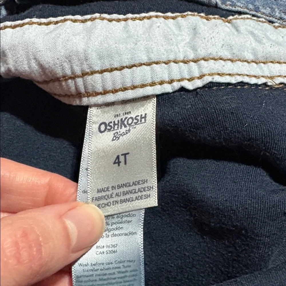 Oshkosh b’gosh Distressed Kids Cargo Overalls sz 4T